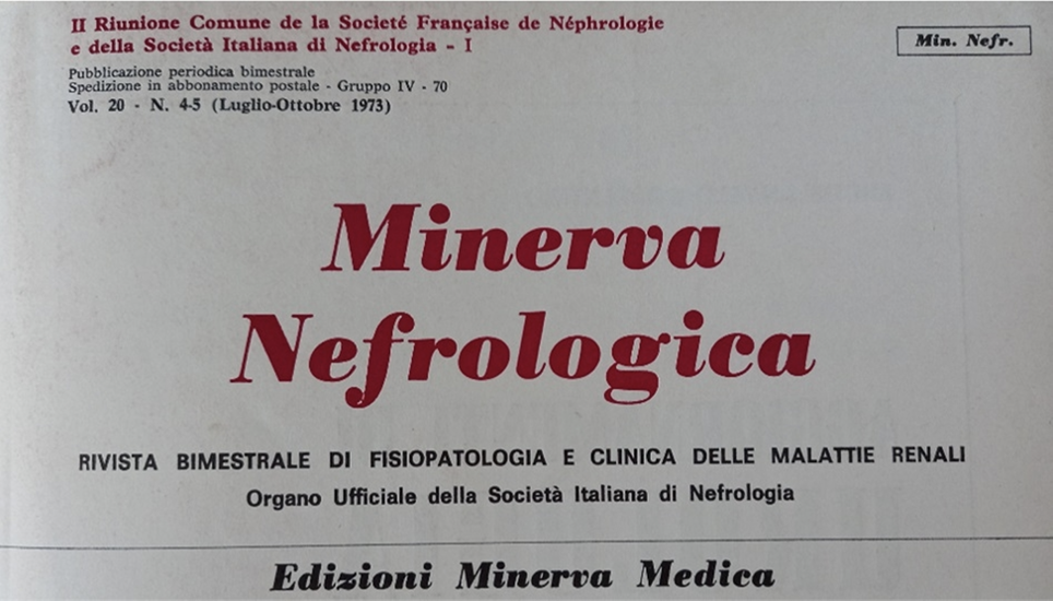 Pagina della rivista Minerva Nefrologica